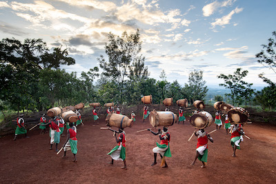 Gishora Drummers, the most renowned group in the country, perform traditional Burundian dances in December 2023. Photo by Viktor Gerasimovski.