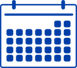 Calendar icon to illustrate an accompanying date.