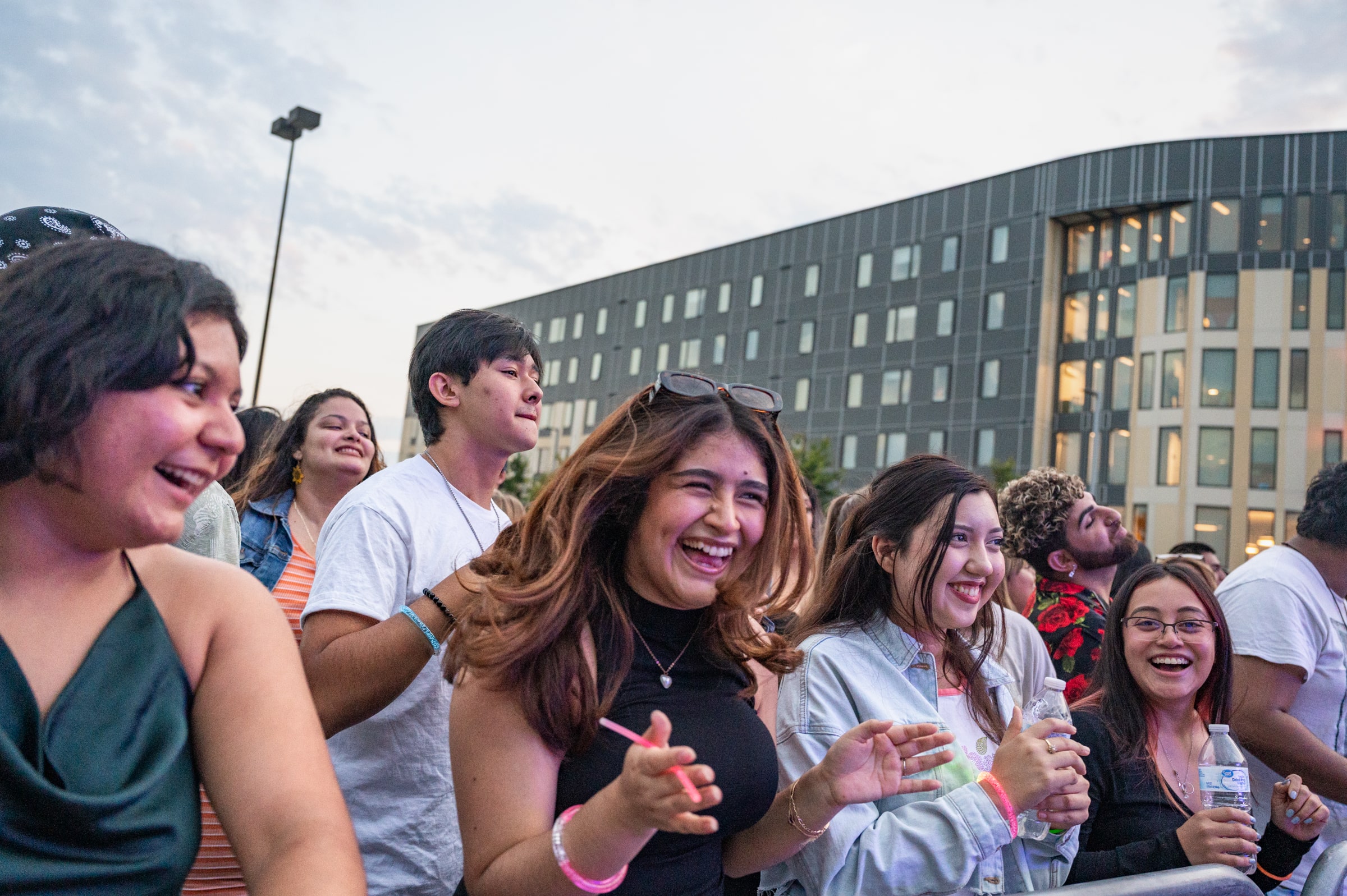 A group of students at Fall Fest at Northeastern Illinois University