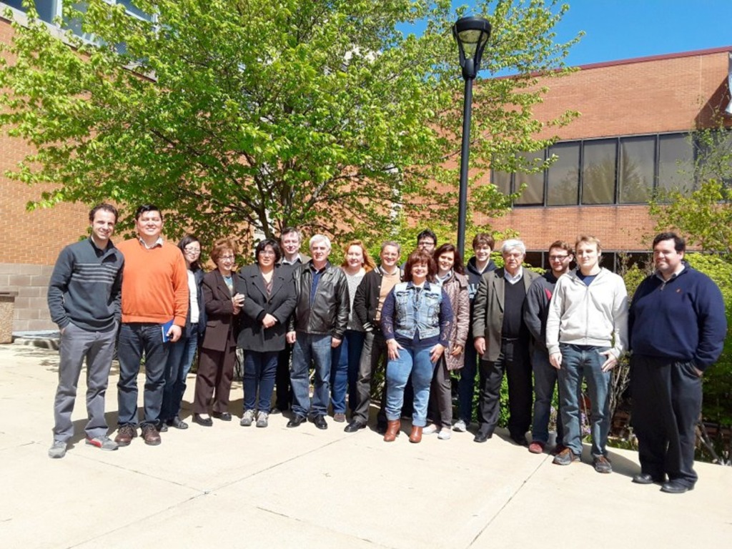 Participants at the 11th Math Modeling Workshop stand outside the Student Union Building