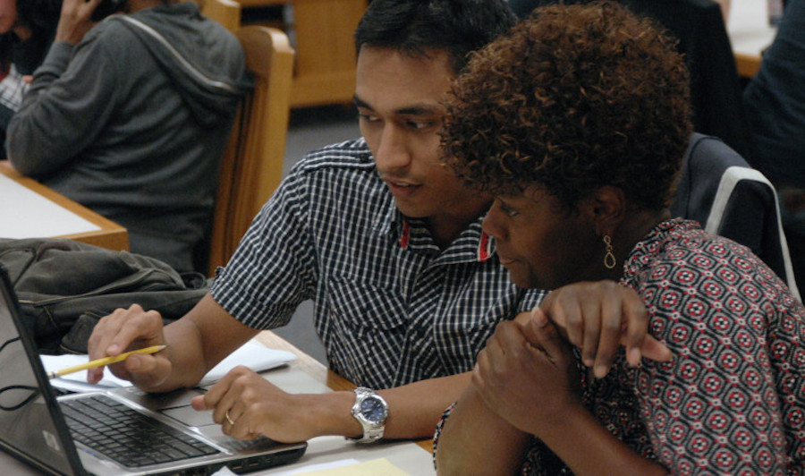 A student is being tutored