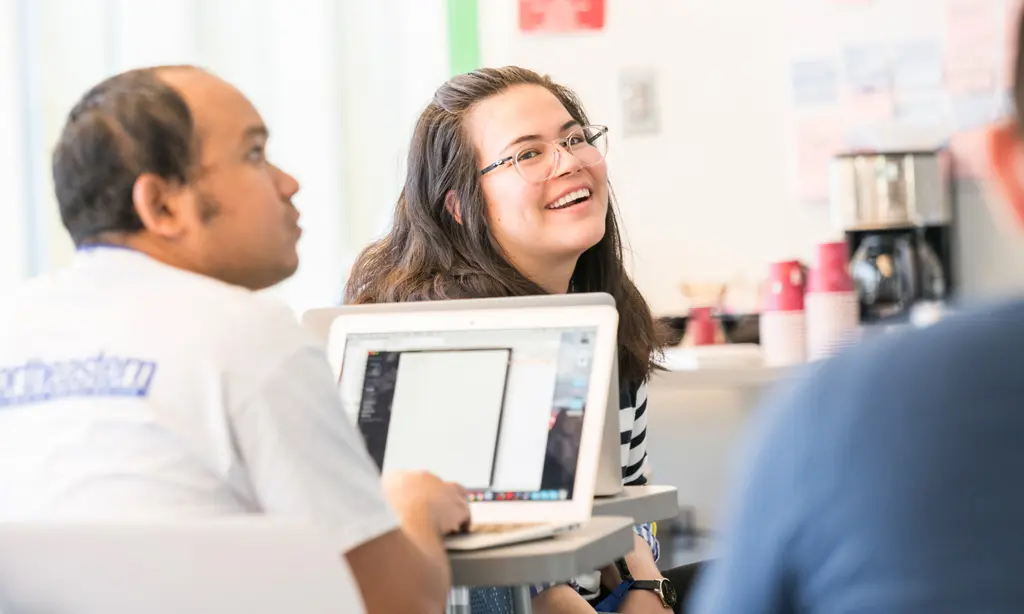 NEIU computer science students in a classroom