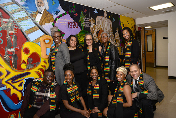 Participants in the Black Heritage Awards pose at the Carruthers Center for Inner City Studies on Feb. 19, 2016.