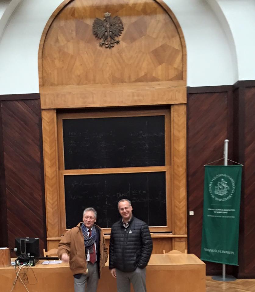 Dr. Marek Bryx with Prof. Wenz at the Warsaw School of Economics