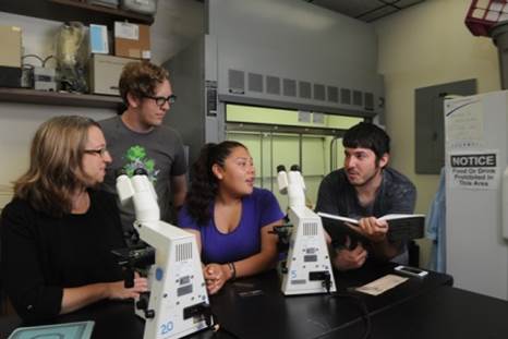 Professor Slate and research students.