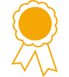 Ribbon icon to illustrate accreditation