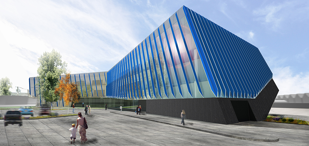 Architectural rendering of the new El Centro building