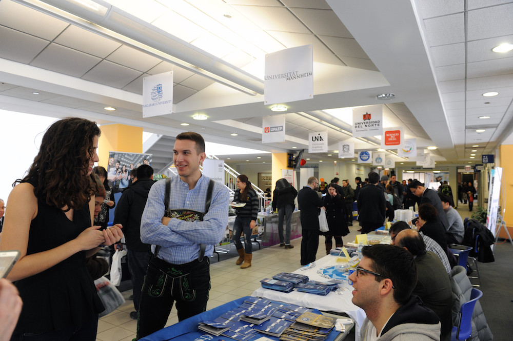 Students check out the Mobility Fair hosted by the Department of International Programs on March 4-5.