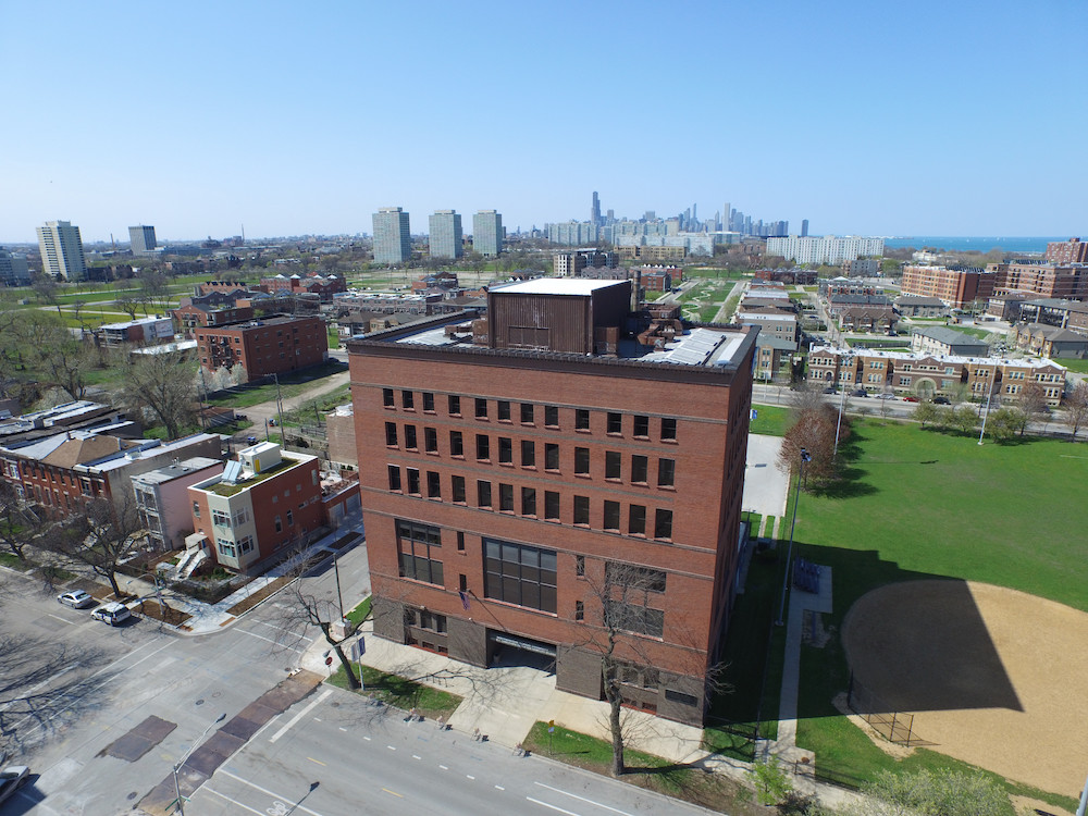 Aerial view of Carruthers Center for Inner City Studies