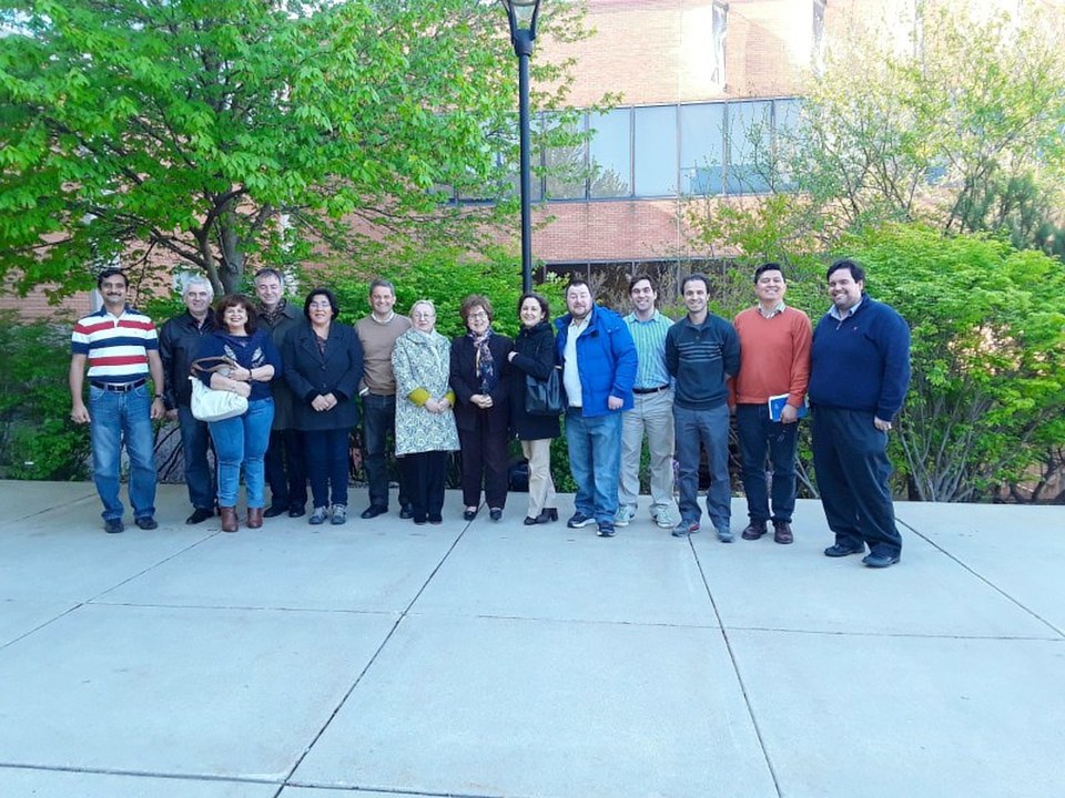 Participants at the 11th Math Modeling Workshop stand outside the Student Union Building