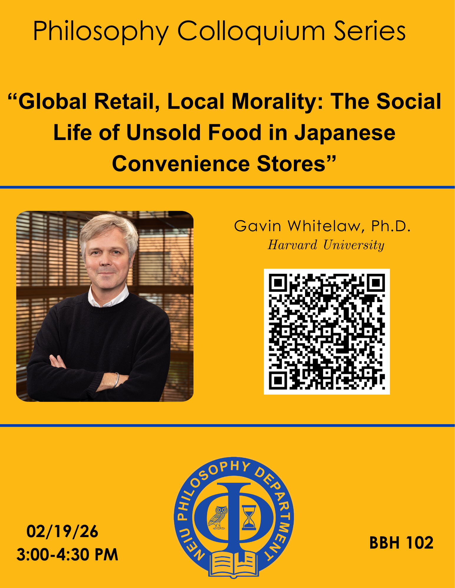 Dr. Gavin Whitelaw Colloquium 02/19/26