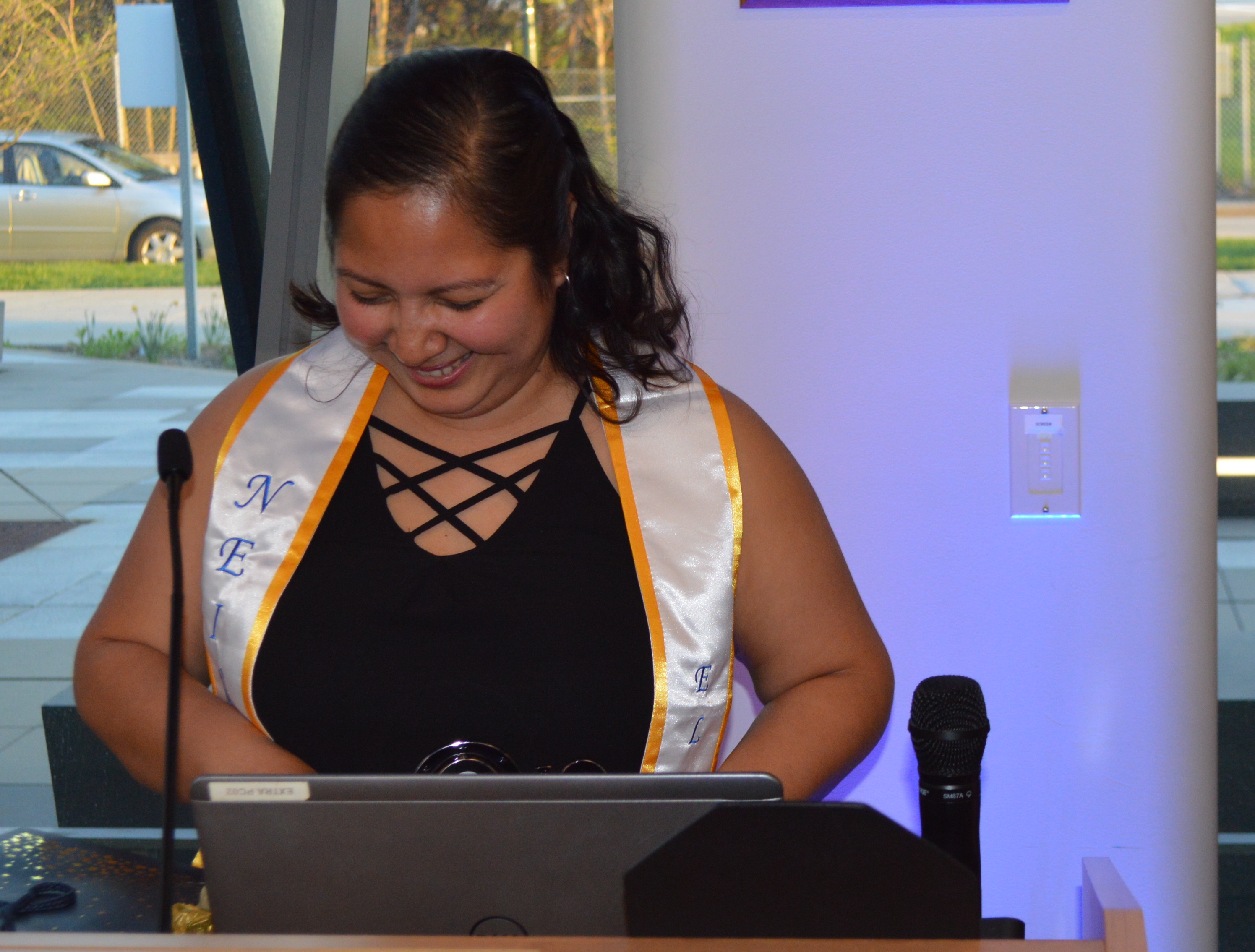 El Centro student giving a speech