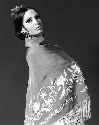 A black and white portrait of Dame Libby Komiako.