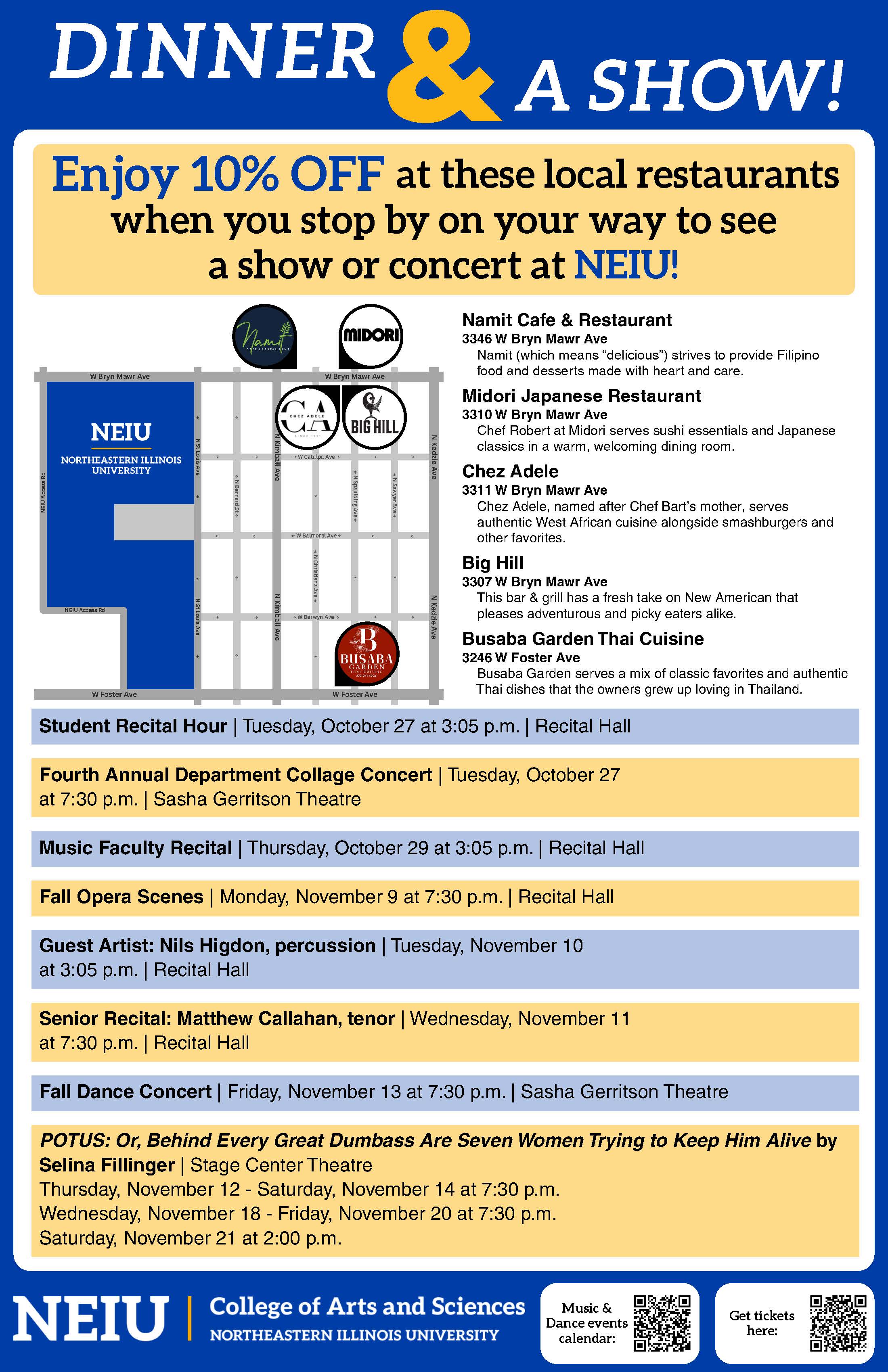 Dinner & a Show Flyer