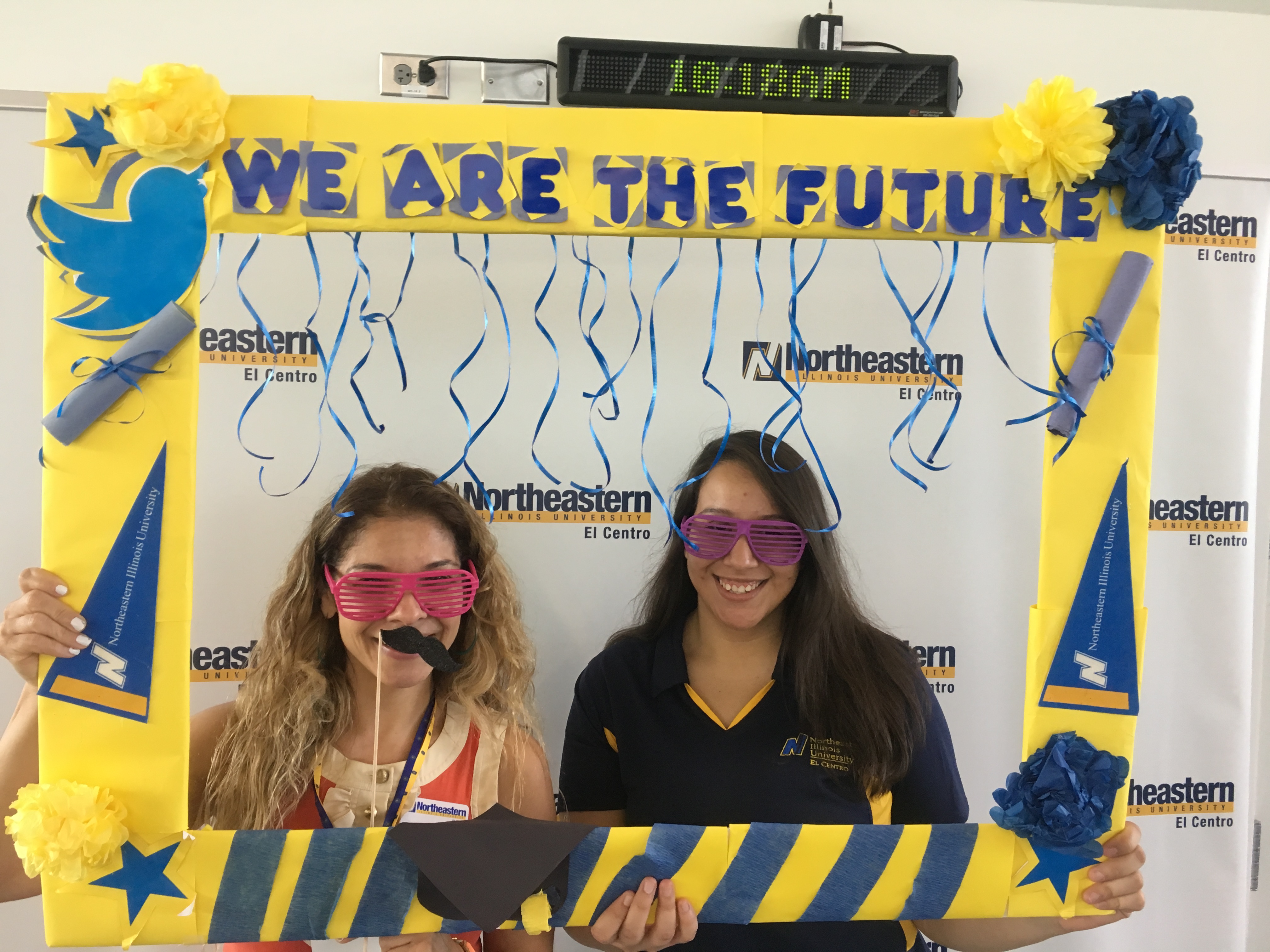 Denise and Flor at orientation