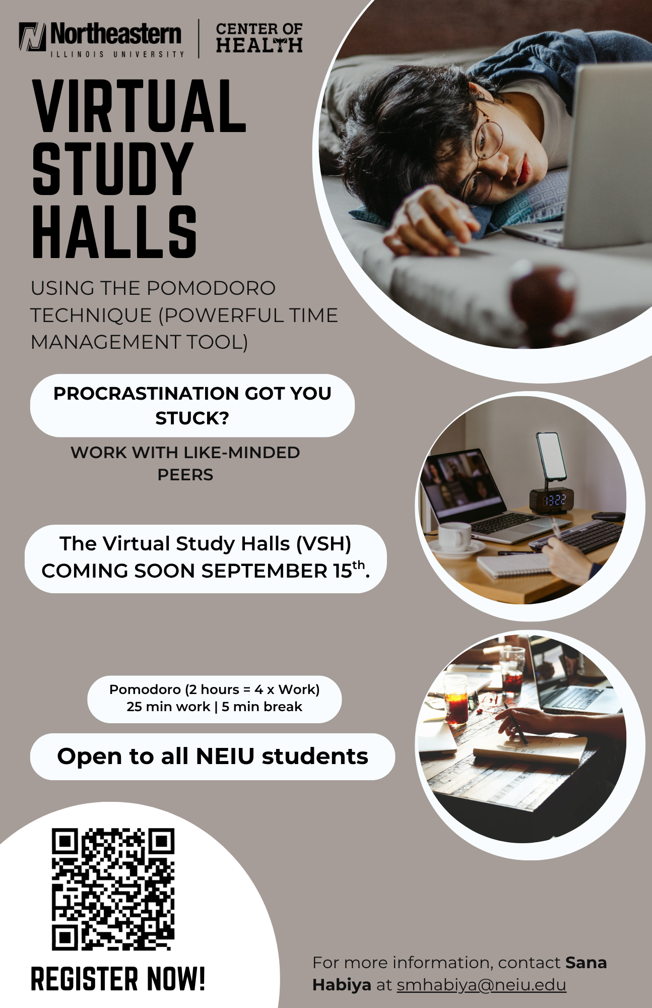 Virtual Study Halls Flyer