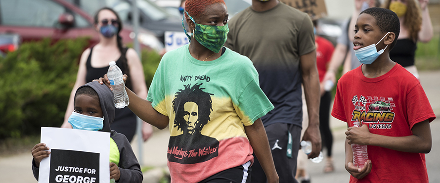 Protest against police violence - Justice for George Floyd, Minneapolis, Minnesota May 26, 2020.