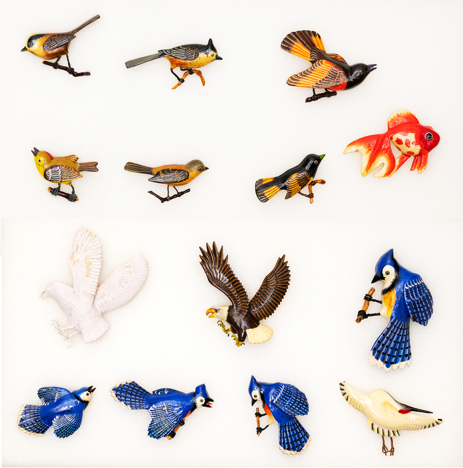 Bird Pins, Michio Iwao