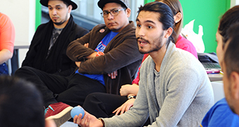 Students in a classroom.