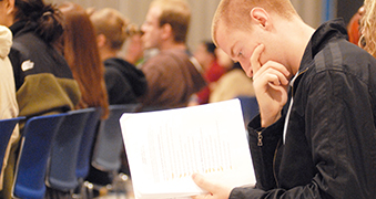 Students listening to a lecture