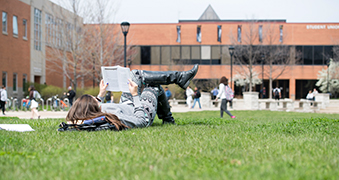 A student studying.