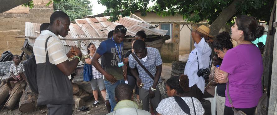 Ghana Cultural Exchange Students visit local sites in the area.