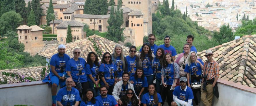 Students in History of Islamic Spain Course at Alhambra, Granada, Spain, June 2015
