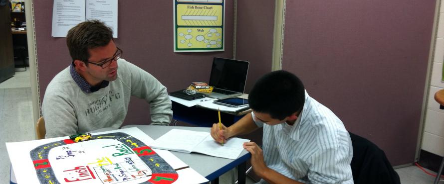 Candidate working with client in the William Itkin Children's Service Center.