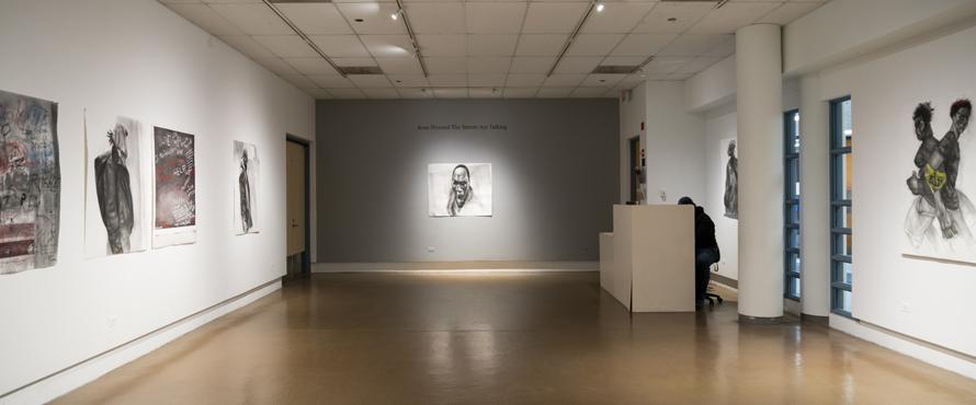 Gallery shot of drawing exhibition
