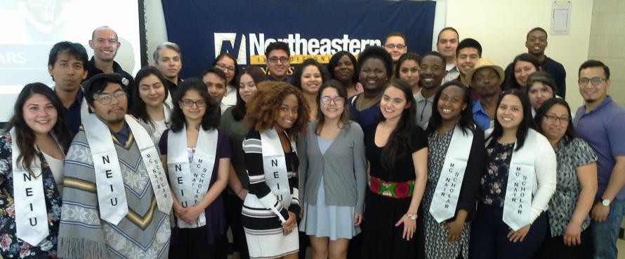 McNair Scholars at a luncheon in 2018