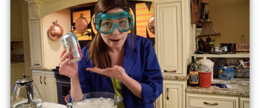 Sophie Shrand conducts an experiment with a soda can on “Science With Sophie 0.1: Observations.”