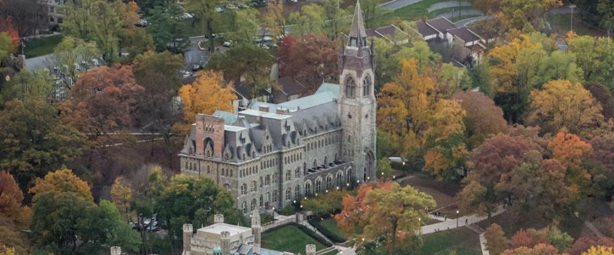 An elevated view of Lehigh University