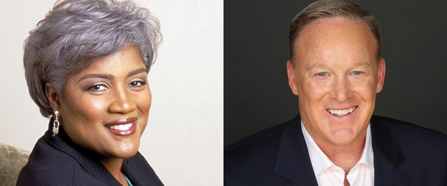Donna Brazile and Sean Spicer
