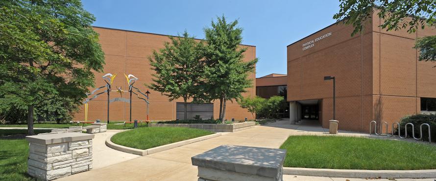 Photo of the exterior of Northeastern's Physical Education Complex