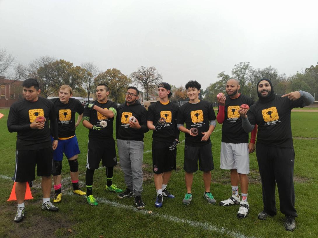 Flag Football players on field