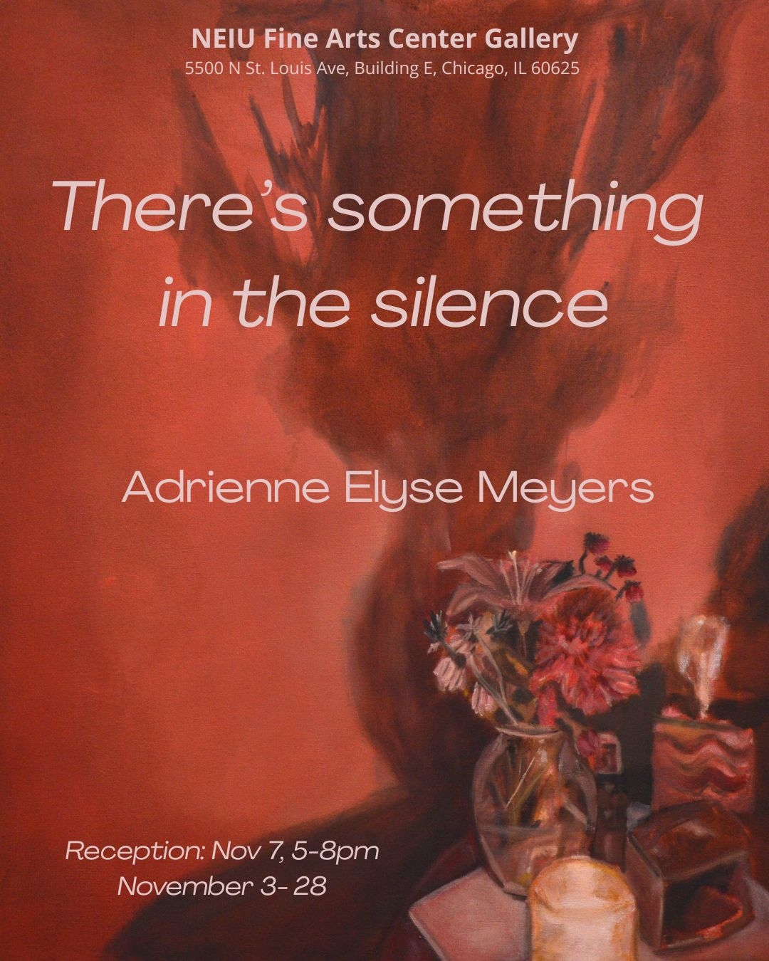Painting by Adrienne Elyse Meyers for Exhibition "There's something in the silence"