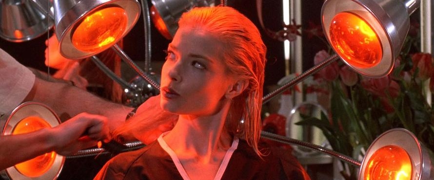 Chicago Film Society: Actress sitting under special effects lights