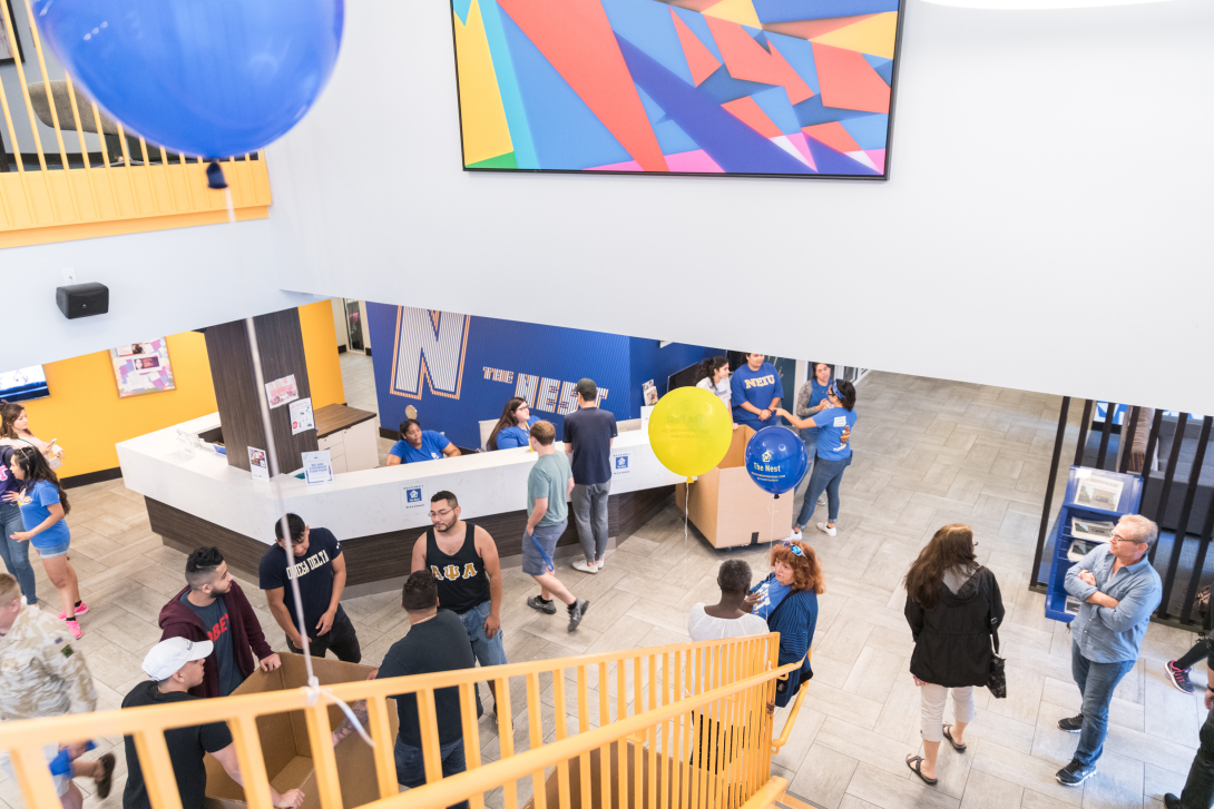 Students at the NEST reception