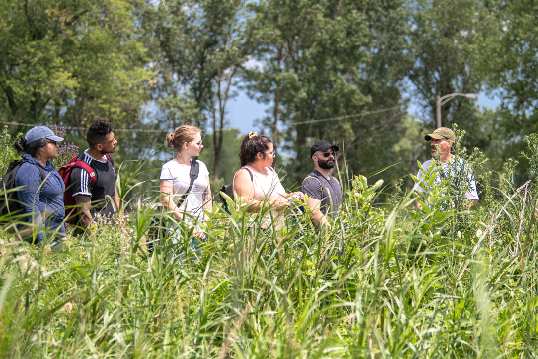 Students in the field