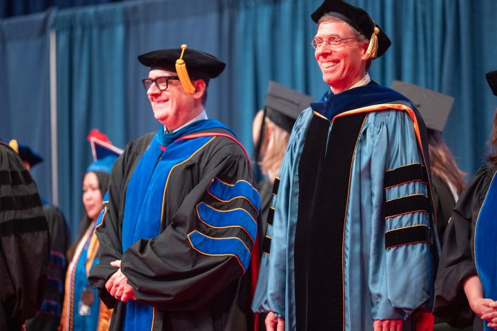 Spring 2026 Commencement - Dean Bedell (L) and Dean Philion (R)