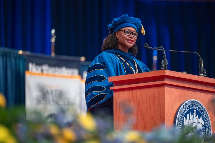 Dr. Katrina Bell-Jordan, President, speaking at Spring 2026 Commencement