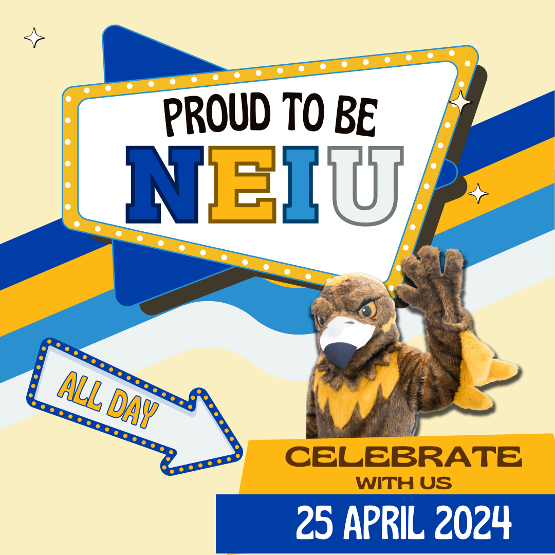 Proud to be NEIU flyer with Goldie