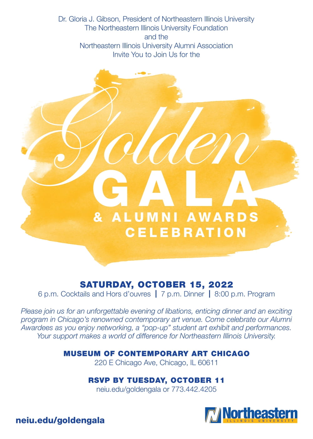 Golden Gala and Alumni Awards Celebration flyer
