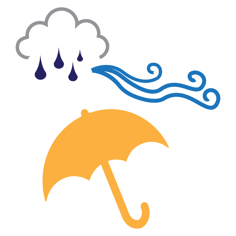 Clip art of hurricane and storm elements