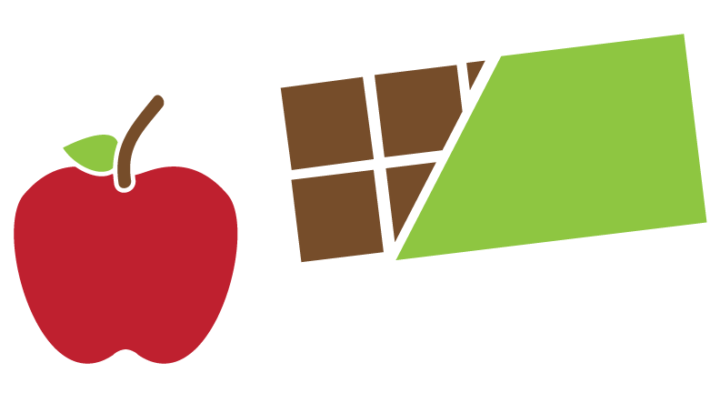 clip art of apple and chocolate bar