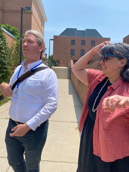 Timothy Garrison and Dr. Garcia at University of Maryland