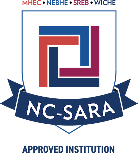 The NC Sara logo consisting of red and blue lines forming a square within a shield-shaped outline