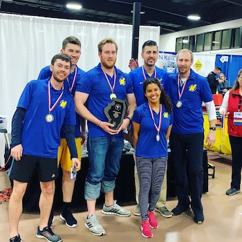 Six undergraduate students from the Department of Health Sciences and Physical Education at the Illinois Association for Health, Physical Education, Recreation and Dance state conference