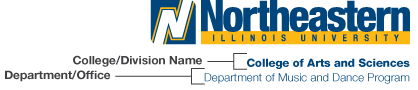 University logo department example